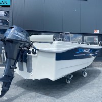 Searider 450 Splash consoleboot / 15 pk Yamaha / Nieuw / Direct leverbaar / Evt met trailer uit 2021 Foto #23