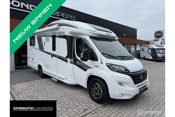 Knaus 700MEG Sky Wave Enkele Bedden Hefbed 2X Airco Luifel Grote Garage