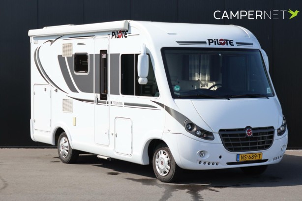Pilote G600G Essentiel 130pk Fiat motor | Levelsysteem | Dwarsbed | Hefbed | Zonnepanelen | Omvormer | Lithium accu |