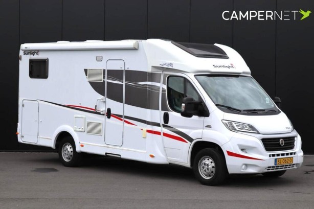 Sunlight T65 130pk Multijet | Dwarsbed | Hefbed | Gescheiden douche | Fietsendrager | Luifel |