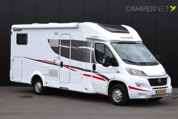 Sunlight T65 130pk Multijet | Dwarsbed | Hefbed | Gescheiden douche | Fietsendrager | Luifel |