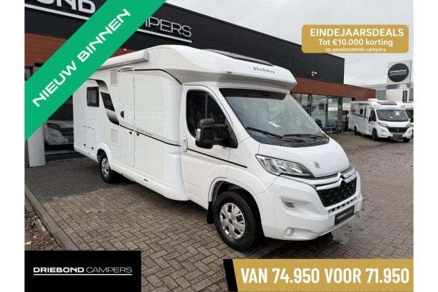 Hobby Optima Ontour  T 70 E Enkele Bedden Grote Badkamer Luifel