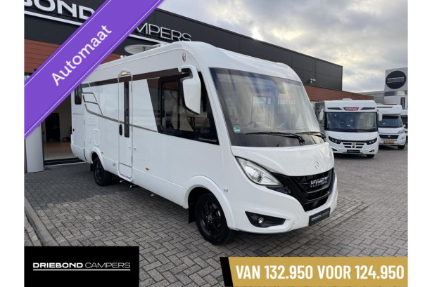 Hymer B600 MC Enkele Bedden Hefbed 2X Airco Zonnepanelen Lithium Omvormer