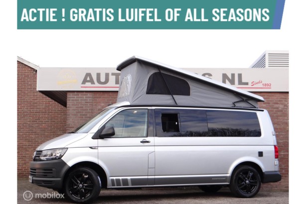 Volkswagen Transporter Buscamper 2.0TDI 150Pk Euro-6 Lang Inbouw nieuw California-look | 4-zitpl./4-slaapplaatsen | Slaaphefdak |NW.STAAT