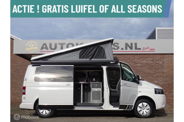 Volkswagen Transporter L2 Buscamper 2.0 115Pk Euro-5 Benzine/CNG Inbouw nieuw California-look | 4-zitpl./ 4-slaappl. | Slaaphefdak |NIEUWSTAAT