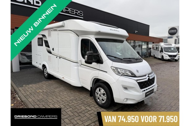 Hobby Optima Ontour  T 70 E Enkele Bedden Grote Badkamer Luifel