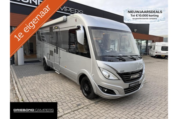 Hymer B704 SL Palmo Enkele Bedden Hefbed 2X Airco Zonnepanelen Omvormer