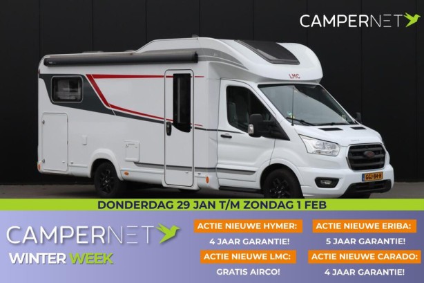 Lmc Tourer Lift H664 170pk Automaat | Lengtebedden | Hefbed | Dieselverwarming | Grote garage | Fietsendrager | Multimedia systeem |