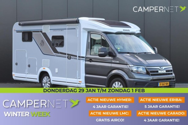 Knaus Van Ti Vansation 650 MEG 180pk MAN Automaat | Luchtvering | Veloslide | Omvormer | Lengtebedden | Zonnepaneel | Adaptive Cruise |