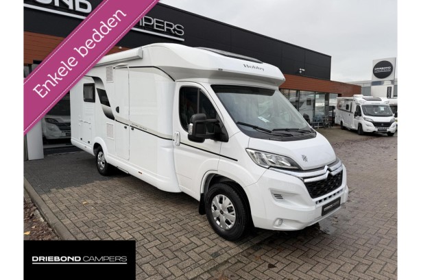 Hobby Optima Ontour  T 70 E Enkele Bedden Grote Badkamer Luifel