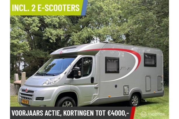 Bürstner Travel Van T 620  Fiat 2.3 130pk Euro 5 | Enkele-bedden | Douche/ wc | Garage | Incl 2 Scooters | 72dkm | TOPSTAAT