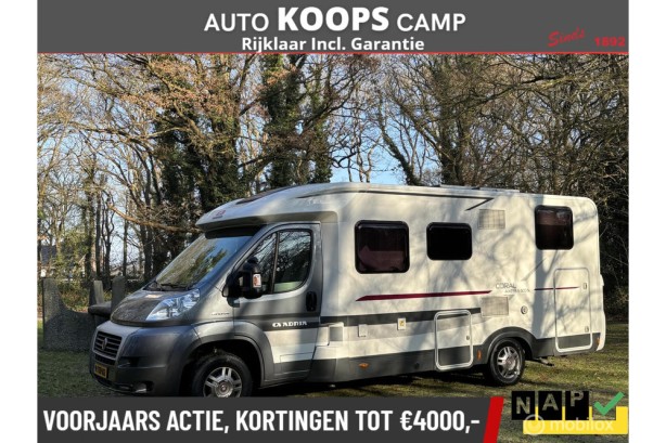 Adria Coral S Axess 600 SL Fiat 2.3 150pk Automaat Euro 5 | Enkele-bedden | Douche/ wc | Garage | 7m Lang | TOPSTAAT