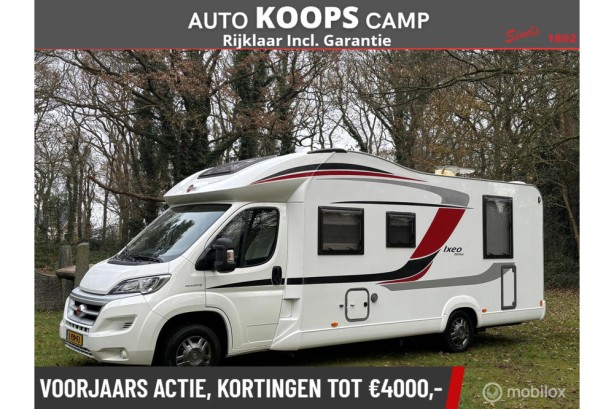 Bürstner Ixeo Time it 734 Fiat 2.3 131pk Euro 5 | Queensbed | Elektr.Hefbed | Aparte douche/ wc | Garage | Camera | Trekhaak | 91dkm | TOPSTAAT