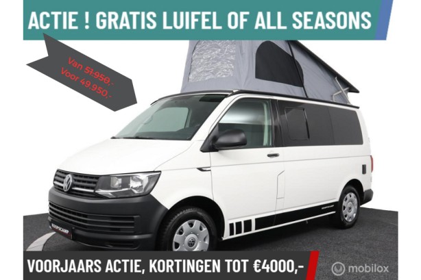 Volkswagen Transporter Buscamper 2.0TDi 102Pk Inbouw nieuw California-look 4-slaapplaatsen | Slaaphefdak | NIEUWSTAAT
