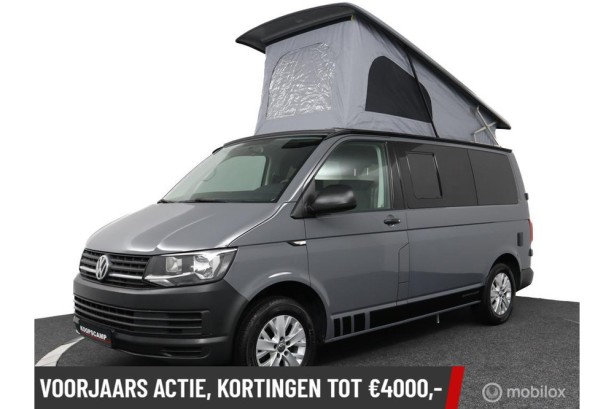 Volkswagen Transporter Buscamper 2.0TDi 102Pk Inbouw nieuw California- look | 4-slaapplaatsen | Slaaphefdak | NIEUWSTAAT