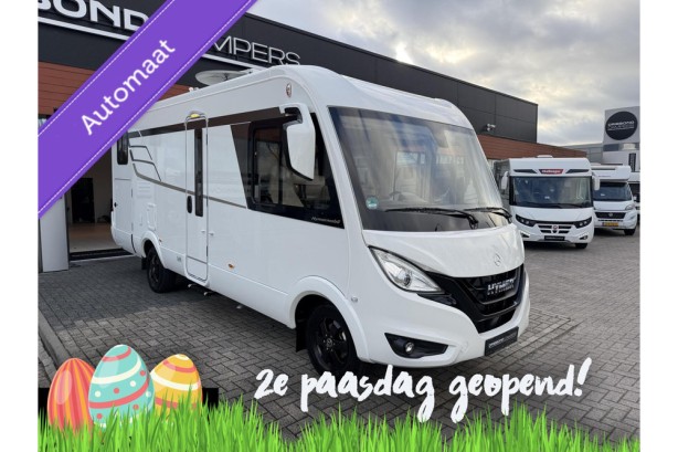 Hymer B600 MC Enkele Bedden Hefbed 2X Airco Zonnepanelen Lithium Omvormer