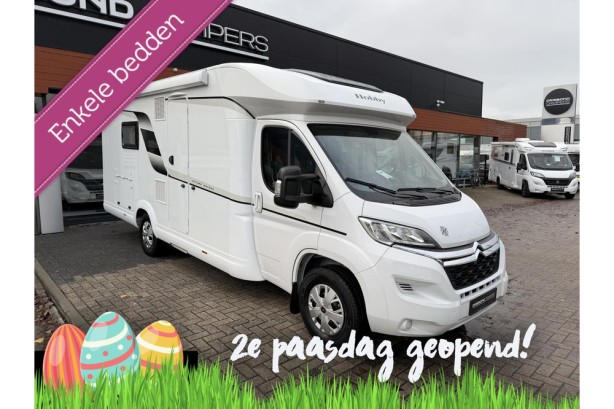 Hobby Optima Ontour  T 70 E Enkele Bedden Grote Badkamer Luifel