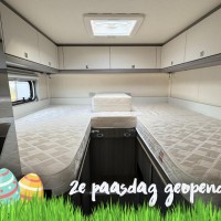 Hobby V65 GE Optima Ontour Enkele Bedden Fietsenrek Luifel Schotel Foto #2