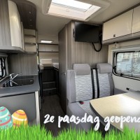 Hobby V65 GE Optima Ontour Enkele Bedden Fietsenrek Luifel Schotel Foto #6