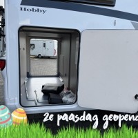 Hobby V65 GE Optima Ontour Enkele Bedden Fietsenrek Luifel Schotel Foto #17
