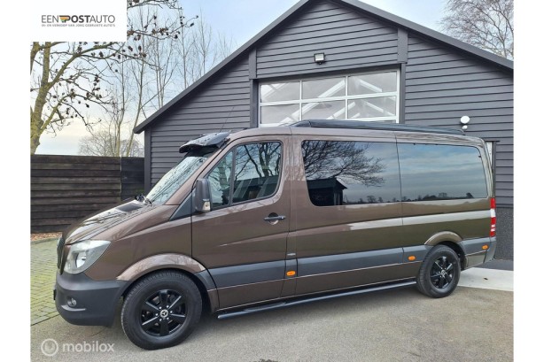 Mercedes Sprinter 316 2.2 CDI Automaat. Camper 6 persoons, Slaap-Hef-dak, Luifel, Fietsendrager, Airco, Luchtvering stoelen.