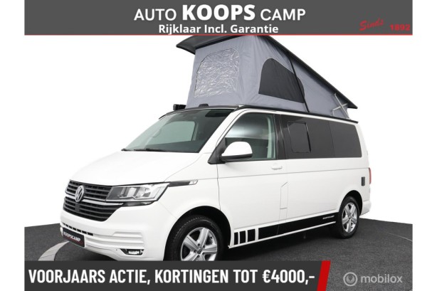 Volkswagen Transporter 6.1 Buscamper 2.0TDI 150Pk Aut/ DSG-7 Inbouw nieuw California-look | 4-Pers | Slaap-hefdak |NWST