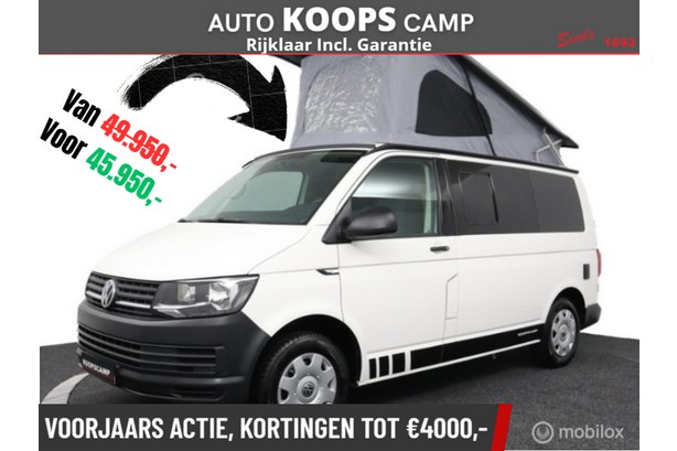 Volkswagen Transporter Buscamper 2.0TDi 102Pk Inbouw nieuw California-look 4-slaapplaatsen | Slaaphefdak | NIEUWSTAAT
