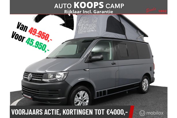 Volkswagen Transporter Buscamper 2.0TDi 102Pk Inbouw nieuw California- look | 4-slaapplaatsen | Slaaphefdak | NIEUWSTAAT