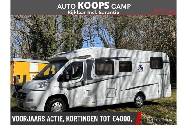 Knaus Sky Ti 700 MEG Fiat 2.3 130pk Euro 5 | Enkele-bedden | Aparte Douche/ wc | Garage | Fietsendrager | 85dkm | TOPSTAAT