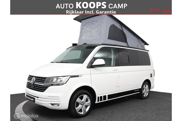 Volkswagen Transporter 6.1 Buscamper 2.0TDI 150Pk Aut/ DSG-7 Inbouw nieuw California-look | 4-Pers | Slaap-hefdak |NWST