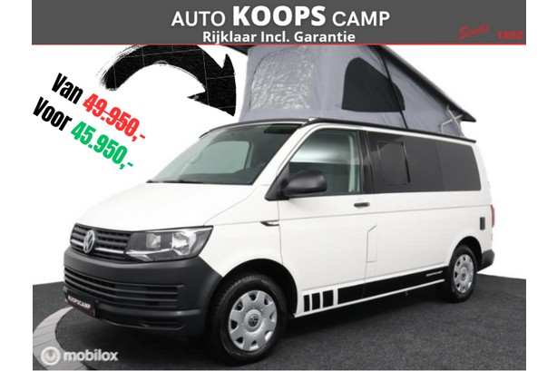 Volkswagen Transporter Buscamper 2.0TDi 102Pk Inbouw nieuw California-look 4-slaapplaatsen | Slaaphefdak | NIEUWSTAAT