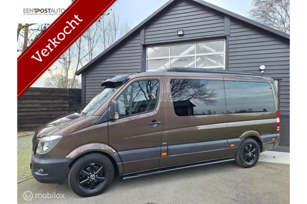 Mercedes Sprinter 316 2.2 CDI Automaat. Camper 6 persoons, Slaap-Hef-dak, Luifel, Fietsendrager, Airco, Luchtvering stoelen.