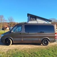 Mercedes Sprinter 316 2.2 CDI Automaat. Camper 6 persoons, Slaap-Hef-dak, Luifel, Fietsendrager, Airco, Luchtvering stoelen. Foto #4
