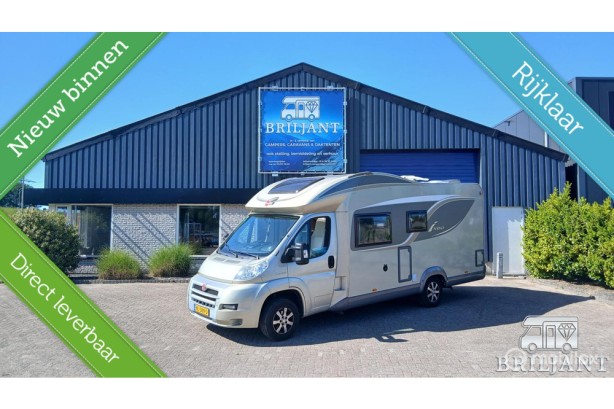Prachtige Fiat Bürstner T664 2013.. Fransbed + hefbed.