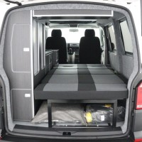 VW Transporter Buscamper 2.0TDi 102Pk Inbouw nieuw California-look 4-slaapplaatsen | Slaaphefdak | NIEUWSTAAT Foto #2