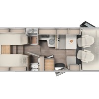 Carado I447 140pk Automaat | Lengtebedden 215cm ! | Hefbed | Pro + pakket | Fiat 10&amp;#039;&amp;#039; multimediasysteem | Oven | Achteruitrijcamera | Nieuw uit voorraad leverbaar | Gescheiden douche | Foto #42
