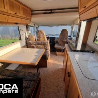 Hymer B 644 G – Dwarsbed – Dakairco – Grote Garage - hefbed Foto #8