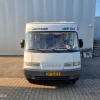 Hymer B 644 G – Dwarsbed – Dakairco – Grote Garage - hefbed Foto #10