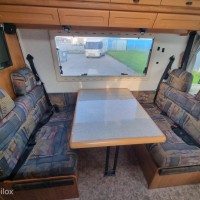 Hymer B 644 G – Dwarsbed – Dakairco – Grote Garage - hefbed Foto #1